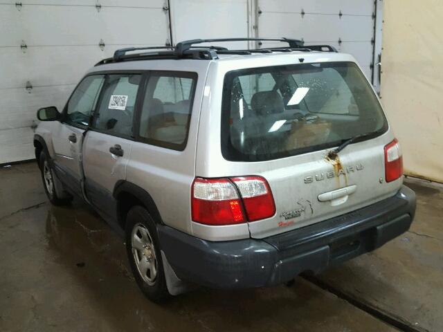 JF1SF63591H750104 - 2001 SUBARU FORESTER L SILVER photo 3