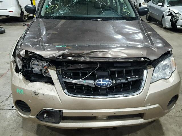 4S4BP60C987313614 - 2008 SUBARU OUTBACK GOLD photo 9