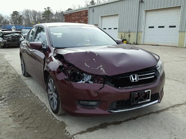 1HGCR2F54FA102195 - 2015 HONDA ACCORD SPO MAROON photo 1