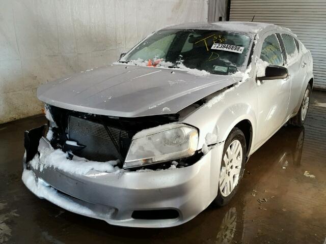 1B3BD4FBXBN564310 - 2011 DODGE AVENGER EX SILVER photo 2