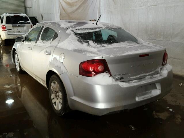 1B3BD4FBXBN564310 - 2011 DODGE AVENGER EX SILVER photo 3