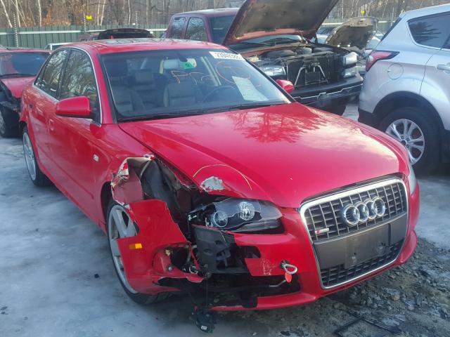 WAUDH78EX8A167813 - 2008 AUDI A4 3.2 QUA RED photo 1