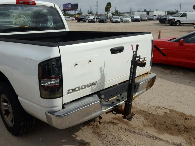 1D7HA16K24J244527 - 2004 DODGE RAM 1500 S WHITE photo 9