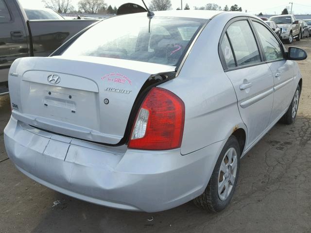 KMHCN46C67U154850 - 2007 HYUNDAI ACCENT GLS SILVER photo 4