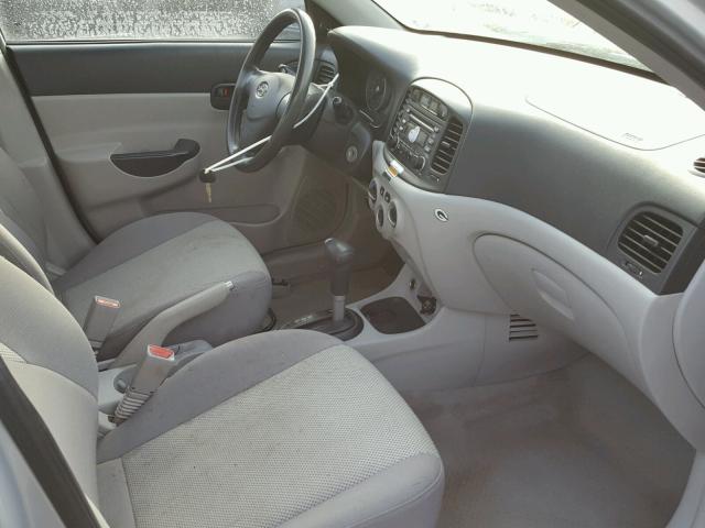 KMHCN46C67U154850 - 2007 HYUNDAI ACCENT GLS SILVER photo 5