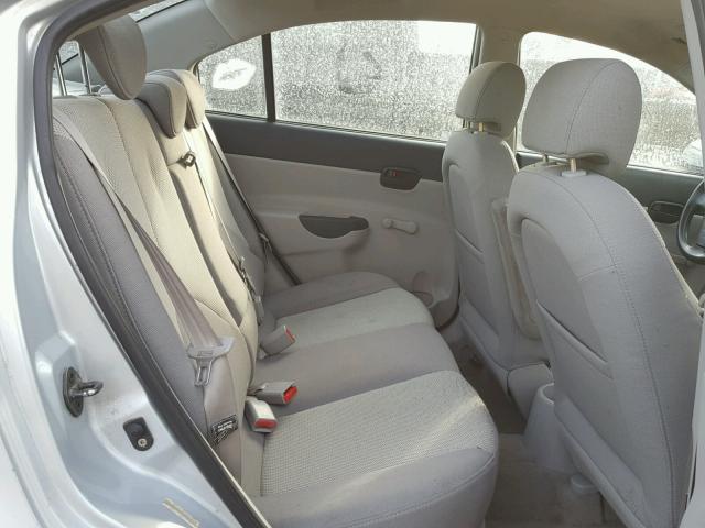 KMHCN46C67U154850 - 2007 HYUNDAI ACCENT GLS SILVER photo 6