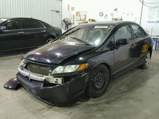 1HGFA16597L121166 - 2007 HONDA CIVIC LX BLACK photo 2