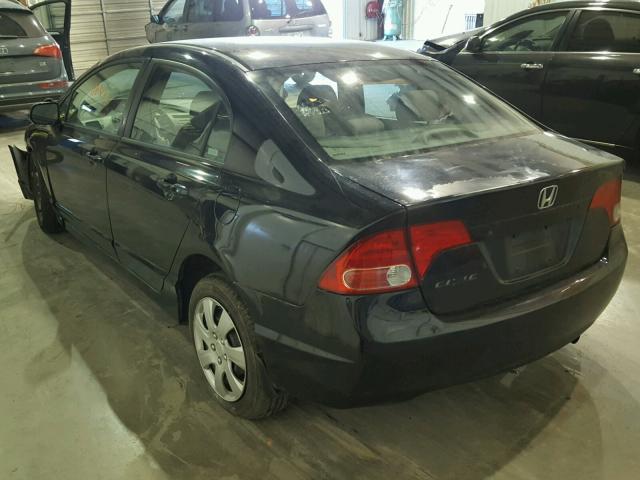 1HGFA16597L121166 - 2007 HONDA CIVIC LX BLACK photo 3