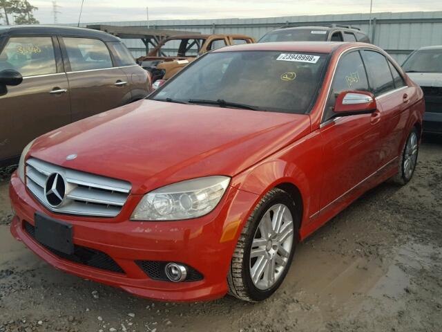 WDDGF54X38F053274 - 2008 MERCEDES-BENZ C 300 RED photo 2