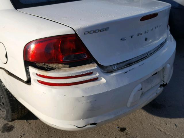 1B3AL46T76N227901 - 2006 DODGE STRATUS SX WHITE photo 9