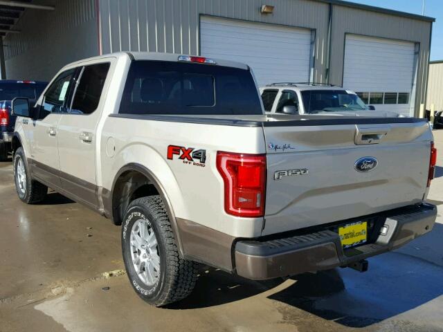 1FTEW1EP4HKC70574 - 2017 FORD F150 SUPER TAN photo 3