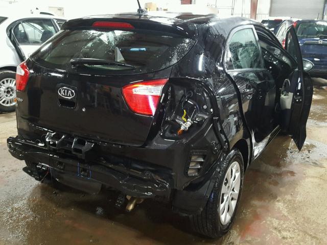 KNADM5A3XC6016345 - 2012 KIA RIO LX BLACK photo 4