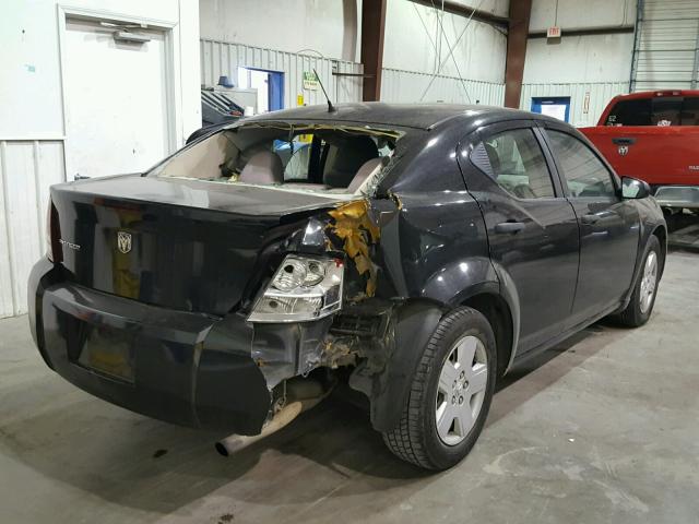 1B3LC46K78N585941 - 2008 DODGE AVENGER SE BLACK photo 4