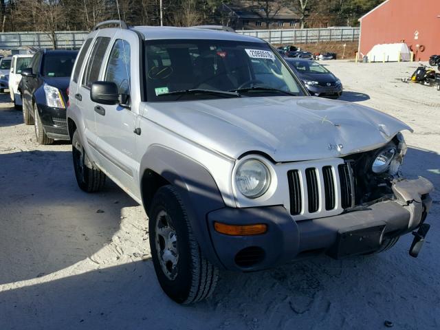 1J4GL48K14W232865 - 2004 JEEP LIBERTY SP SILVER photo 1