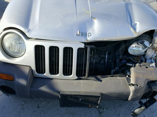 1J4GL48K14W232865 - 2004 JEEP LIBERTY SP SILVER photo 7