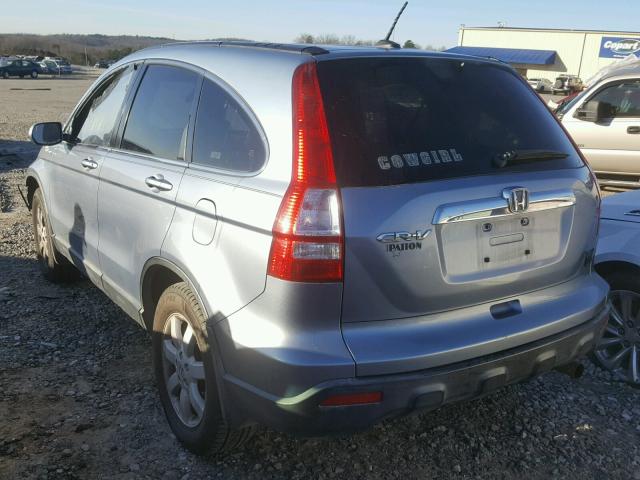 JHLRE48737C065485 - 2007 HONDA CR-V EXL BLUE photo 3