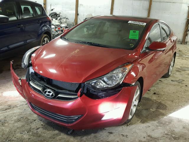 KMHDH4AE1BU152131 - 2011 HYUNDAI ELANTRA GL RED photo 2