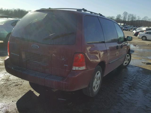 2FMZA51675BA12474 - 2005 FORD FREESTAR S RED photo 4