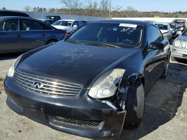 JNKCV54E66M707296 - 2006 INFINITI G35 BLACK photo 2