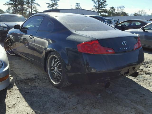 JNKCV54E66M707296 - 2006 INFINITI G35 BLACK photo 3