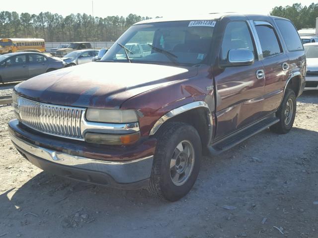 1GNEC13T21R216199 - 2001 CHEVROLET TAHOE C150 RED photo 2