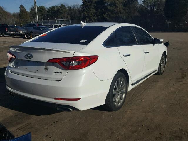 5NPE34AF5FH132125 - 2015 HYUNDAI SONATA SPO WHITE photo 4