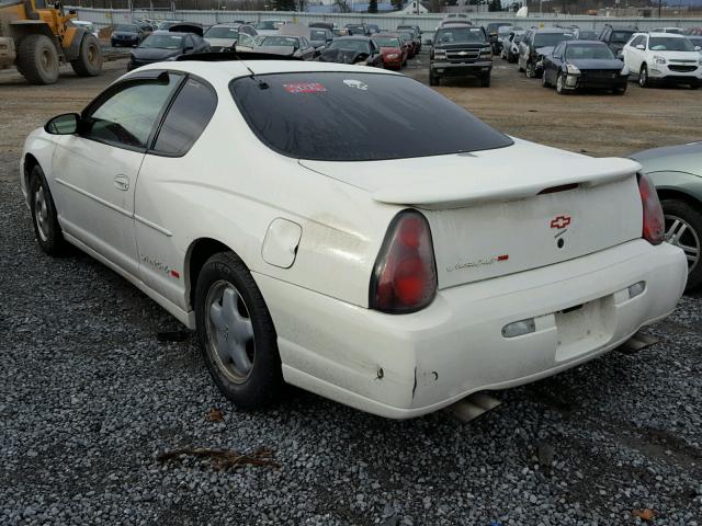 2G1WX15K319301318 - 2001 CHEVROLET MONTE CARL WHITE photo 3