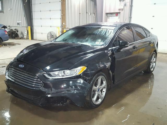 3FA6P0H75ER145782 - 2014 FORD FUSION SE BLACK photo 2