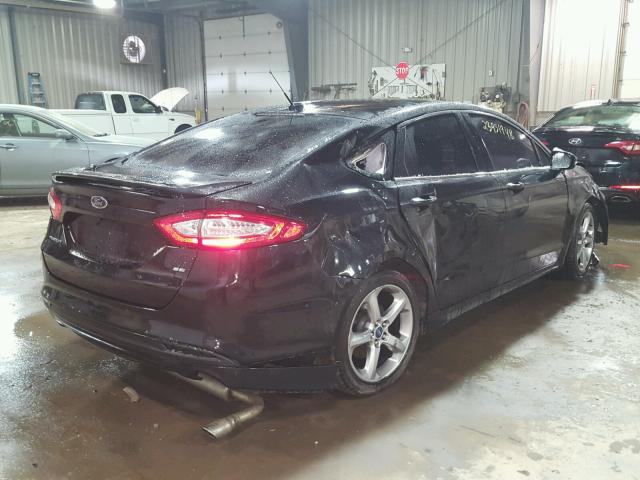 3FA6P0H75ER145782 - 2014 FORD FUSION SE BLACK photo 4