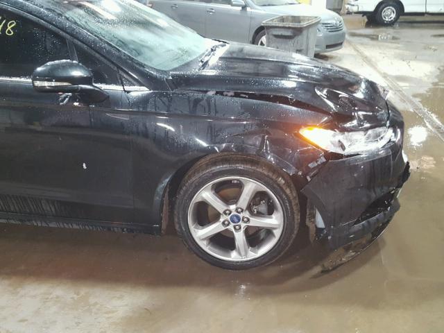 3FA6P0H75ER145782 - 2014 FORD FUSION SE BLACK photo 9