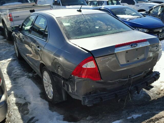 3FADP0L35AR289080 - 2010 FORD FUSION HYB GRAY photo 3