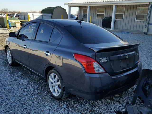 3N1CN7AP8FL899840 - 2015 NISSAN VERSA S GRAY photo 3