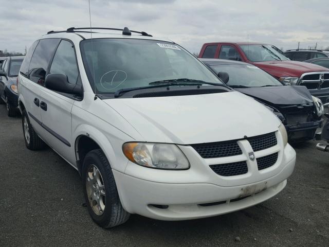 1D4GP25R43B268378 - 2003 DODGE CARAVAN SE WHITE photo 1