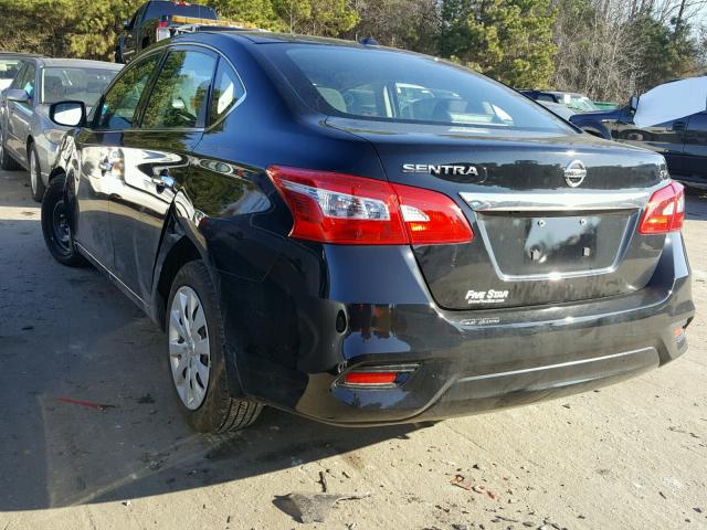 3N1AB7AP9HY342165 - 2017 NISSAN SENTRA S BLACK photo 3