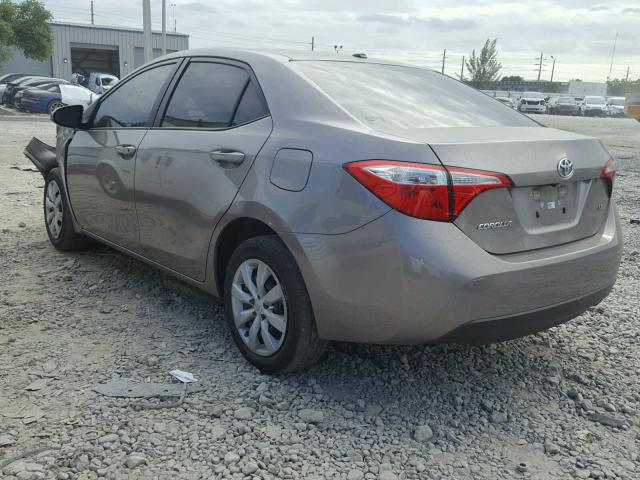 5YFBURHE5GP409094 - 2016 TOYOTA COROLLA L GRAY photo 3