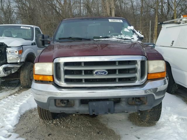 1FTSW31FXYEA79834 - 2000 FORD F350 SRW S RED photo 9