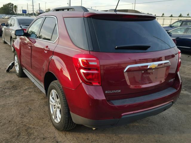 2GNALCEK9H6190589 - 2017 CHEVROLET EQUINOX LT RED photo 3