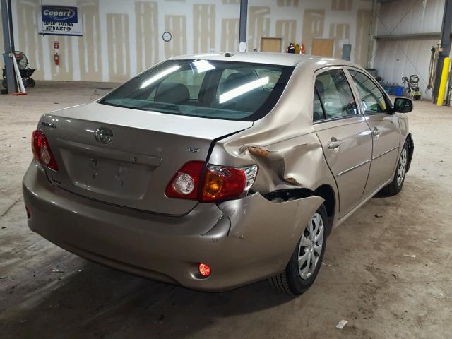 1NXBU4EE8AZ174395 - 2010 TOYOTA COROLLA BA BEIGE photo 4