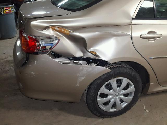 1NXBU4EE8AZ174395 - 2010 TOYOTA COROLLA BA BEIGE photo 9