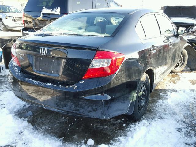 19XFB2F56CE011664 - 2012 HONDA CIVIC LX BLACK photo 4