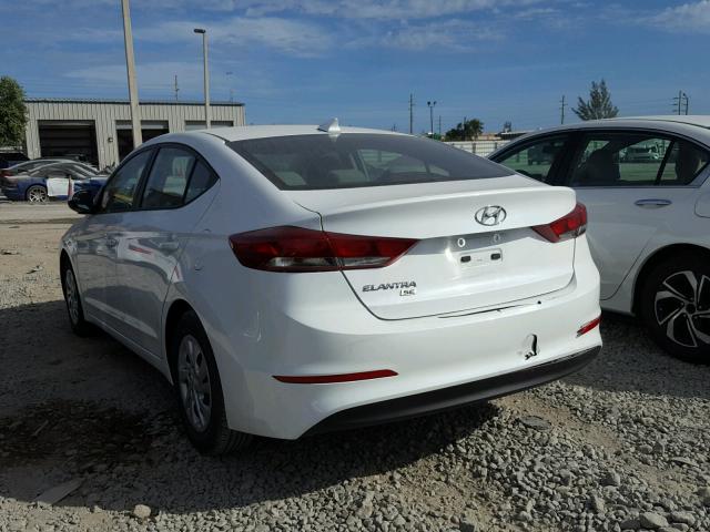 5NPD74LF6HH163352 - 2017 HYUNDAI ELANTRA SE WHITE photo 3