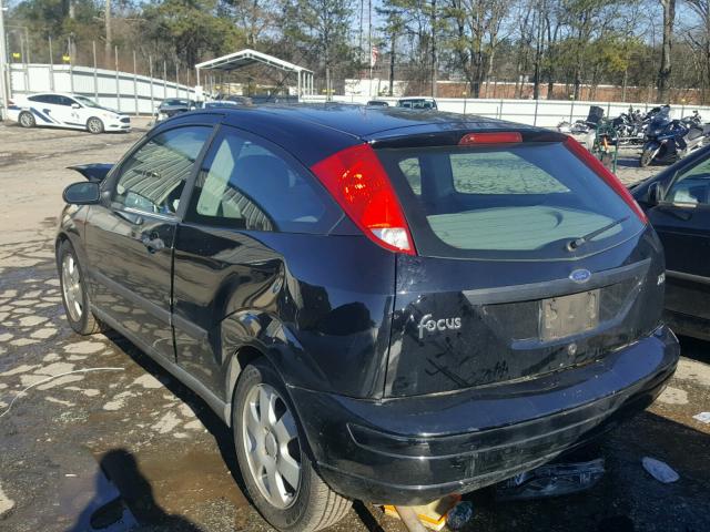 3FAFP31391R247931 - 2001 FORD FOCUS ZX3 BLACK photo 3