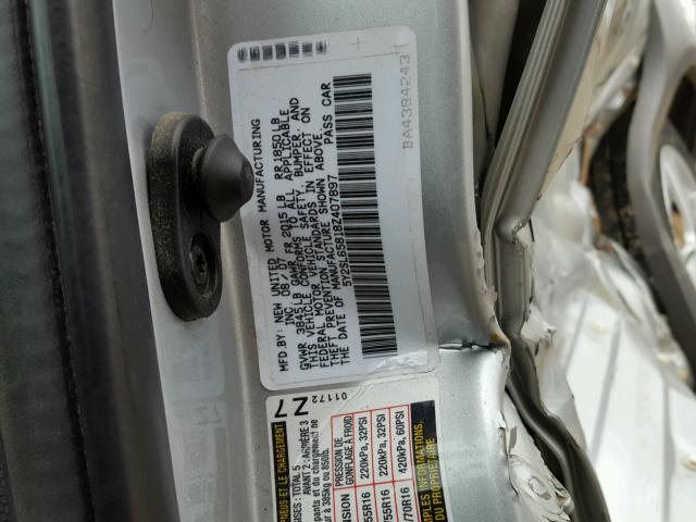 5Y2SL65818Z407897 - 2008 PONTIAC VIBE SILVER photo 10