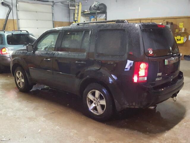 5FNYF4H45AB017072 - 2010 HONDA PILOT EX BLACK photo 3