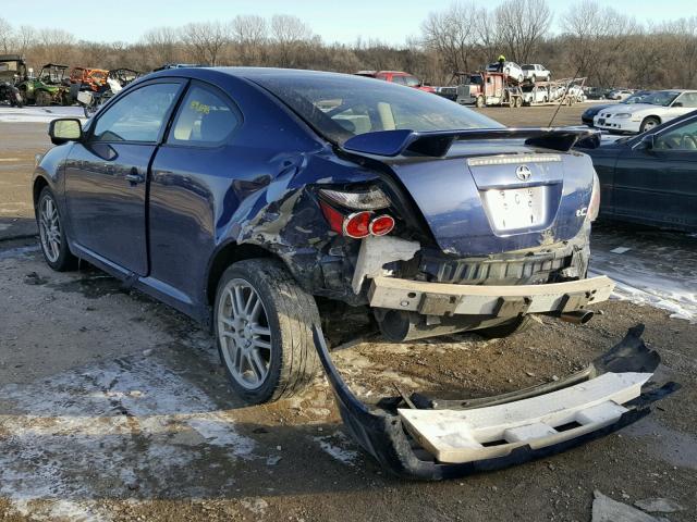 JTKDE167990281332 - 2009 TOYOTA SCION TC BLUE photo 3