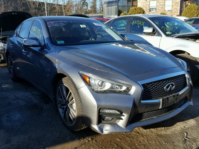 JN1BV7AR1EM687007 - 2014 INFINITI Q50 BASE GRAY photo 1