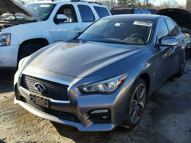 JN1BV7AR1EM687007 - 2014 INFINITI Q50 BASE GRAY photo 2