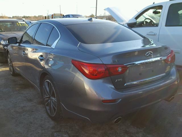JN1BV7AR1EM687007 - 2014 INFINITI Q50 BASE Gris foto 3