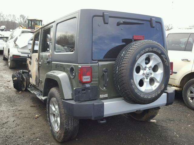 1C4BJWEG5FL684257 - 2015 JEEP WRANGLER U GREEN photo 3