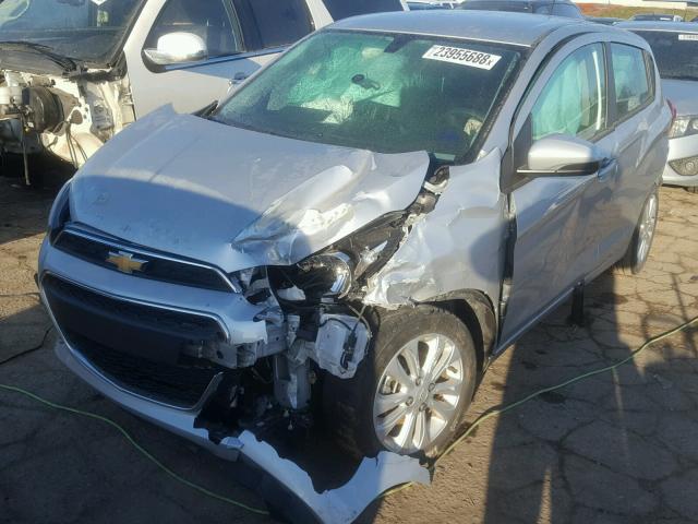 KL8CD6SA3GC557268 - 2016 CHEVROLET SPARK 1LT SILVER photo 2